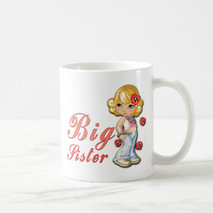 お姉さんとお花 コーヒーマグカップ