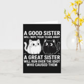 お姉さんなら涙を拭おもしろいく カード (黄色い花)