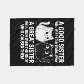 お姉さんなら涙を拭おもしろいく フリースブランケット (正面(横))