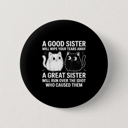 お姉さんなら涙を拭おもしろいく 缶バッジ (正面)