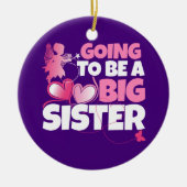 お姉さんになる – ピンクの妖精のハート セラミックオーナメント (正面)