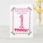 お姉さんのための誕生日カード1 カード (黄色い花)