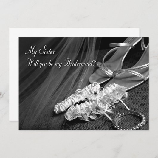 お姉さんは私の花嫁の付き添いになって下さい 招待状 (正面/裏面)