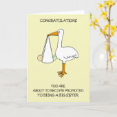 お姉さんへの昇進おめでとう カード (黄色い花)