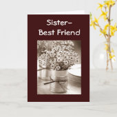 お姉さんや友達の誕生日に最高の花を贈る カード (黄色い花)