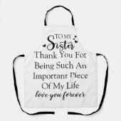 お姉さん感謝私の人生にいてくれてありがとう エプロン (正面)