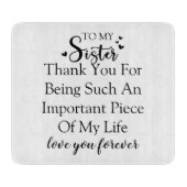 お姉さん感謝私の人生にいてくれてありがとう カッティングボード (正面)