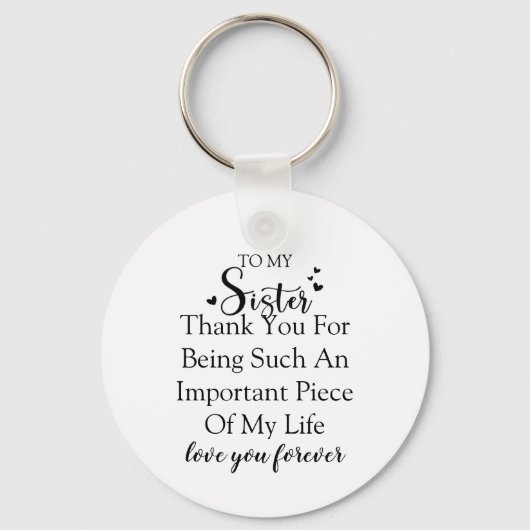 お姉さん感謝私の人生にいてくれてありがとう キーホルダー (正面)