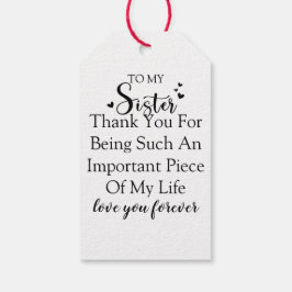 お姉さん感謝私の人生にいてくれてありがとう ギフトタグ