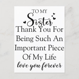 お姉さん感謝私の人生にいてくれてありがとう シーズンポストカード