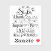 お姉さん感謝私の人生にいてくれてありがとう シール (シート)