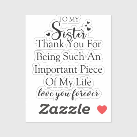 お姉さん感謝私の人生にいてくれてありがとう シール (シート)