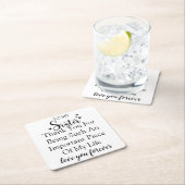 お姉さん感謝私の人生にいてくれてありがとう スクエアペーパーコースター (インサイチュ)