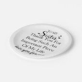 お姉さん感謝私の人生にいてくれてありがとう ペーパープレート (アングル)