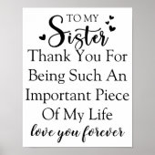 お姉さん感謝私の人生にいてくれてありがとう ポスター (正面)