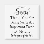 お姉さん感謝私の人生にいてくれてありがとう マグネット (正面)