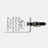 お姉さん感謝私の人生にいてくれてありがとう ラゲッジタグ (正面横)