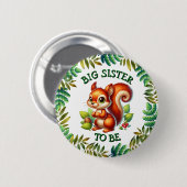 お姉さん | ウッドランドをテーマにした赤ちゃんシャワー 缶バッジ (正面&裏面)