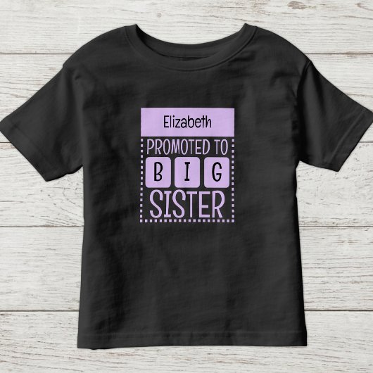 お姉さん 名前入り パープル トドラーTシャツ