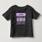 お姉さん 名前入り パープル トドラーTシャツ (正面)