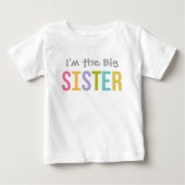 お姉さん 現代 カラフル ガール ベビーTシャツ (正面)