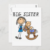 お姉さん 赤ちゃん お兄さん Tシャツとギフト ポストカード (正面/裏面)