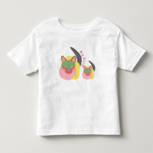 お姉さんTシャツ - 猫のテーマ トドラーTシャツ (正面)