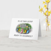 お姉さ祝んの誕生日を カード (黄色い花)