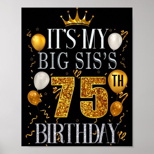 お姉ちゃんお誕生日おめでとう 75歳の誕生日おめでとう 75歳 ポスター (正面)