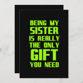 お姉ちゃんが唯一の贈り物おもしろい家 サンキューカード (正面/裏面)