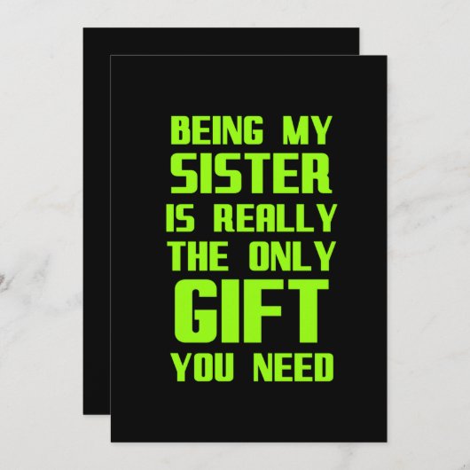 お姉ちゃんが唯一の贈り物おもしろい家 サンキューカード (正面/裏面)