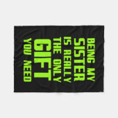 お姉ちゃんが唯一の贈り物おもしろい家 フリースブランケット (正面(横))