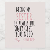 お姉ちゃんしかいないから本当に ワインラベル (シングルラベル)