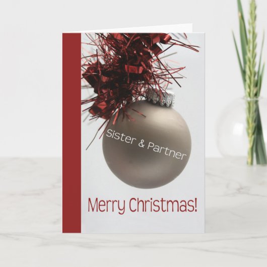 お姉ちゃんとお相手のメリークリスマスカード シーズンカード (正面)