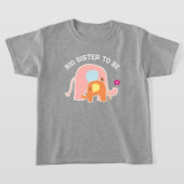 お姉ちゃんになるピンクの象 Tシャツ (レイダウン)