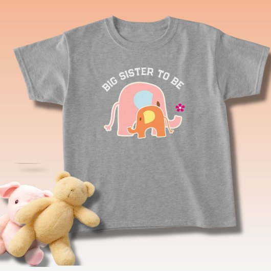お姉ちゃんになるピンクの象 Tシャツ