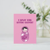 お姉ちゃんのこと大好き!バブシュカドール ポストカード (スタンド正面)