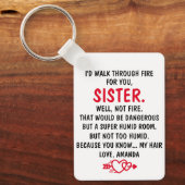 お姉ちゃんのために火の中を歩く キーホルダー (正面)