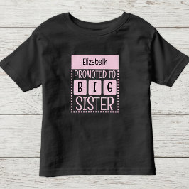 お姉ちゃんの名前入りピンク トドラーTシャツ