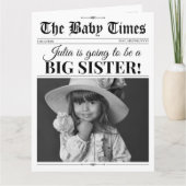 お姉ちゃんの妊娠発表新聞カード カード (正面)