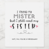 お姉ちゃんの花嫁の提案が必要 ワインラベル (シングルラベル)