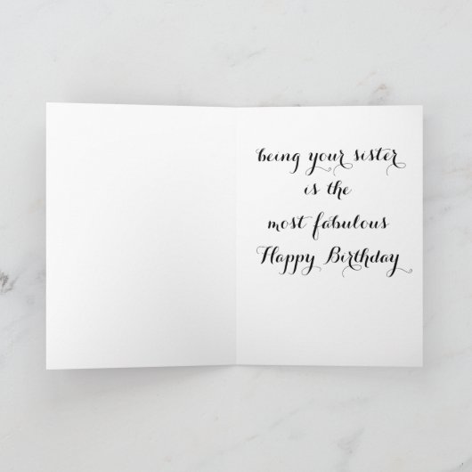 お姉ちゃんは素晴らしい人になれるのよ(誕生日の願い) カード (内部)