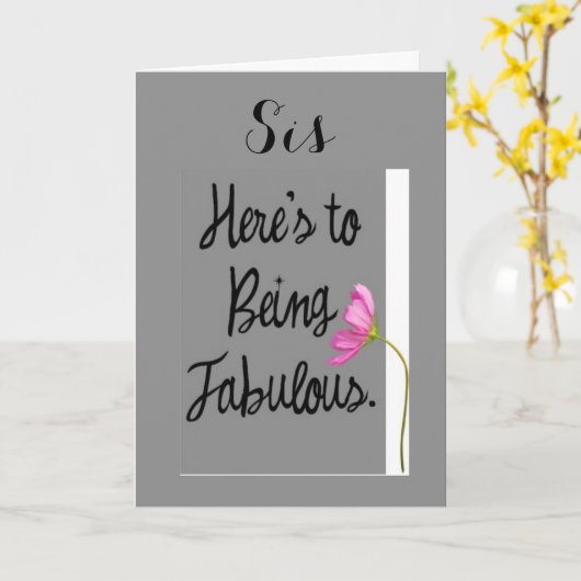 お姉ちゃんは素晴らしい人になれるのよ(誕生日の願い) カード (黄色い花)