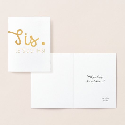 お姉ちゃんやろう – おもしろい花嫁かメイド・オブ・オーナー(花嫁付き添い人) 箔カード (ディスプレー)