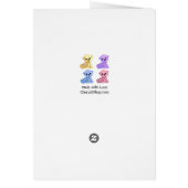 お姉ちゃんテディベアパーソナライズされたグリーティングカード (裏面)