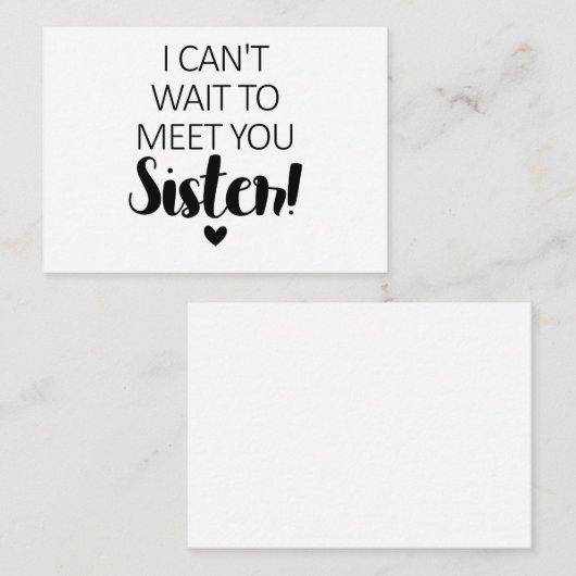 お姉ちゃん妊娠のお知らせお待ちできない ノートカード (正面/裏面)