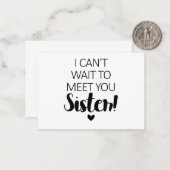 お姉ちゃん妊娠のお知らせお待ちできない ノートカード (正面/裏面インサイチュ)