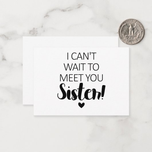 お姉ちゃん妊娠のお知らせお待ちできない ノートカード (正面/裏面インサイチュ)