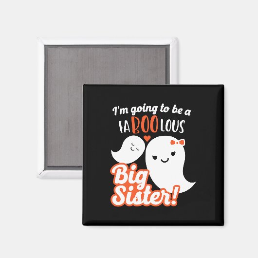 お姉ちゃん妊娠発表かわいいゴーストガール マグネット (正面/裏面)