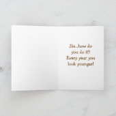 お姉ちゃん混乱してるのルック素晴らし誕生日 カード (内部)